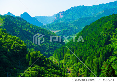 The best view of Tsuna no Segawa and mountains 80300923