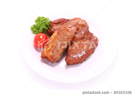 排骨，無骨肉菜，明亮的背景 80303106