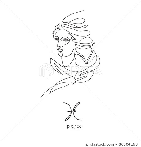 Pisces zodiac sign. The symbol of the astrological horoscope. Pisces zodiac sign. The symbol of the astrological horoscope. 80304168