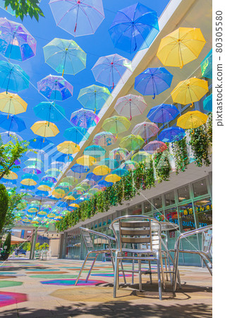 Umbrella patio with A-square umbrella <Kusatsu City, Shiga Prefecture> 80305580
