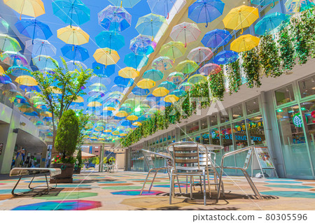 帶A字傘的雨傘露台<滋賀縣草津市> 帶A字傘的雨傘露台<滋賀縣草津市> 80305596