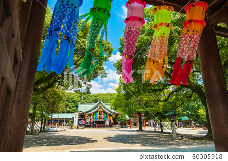 Masumida Shrine, Tanabata Festival wishing for the prosperity of the textile industry <Ichinomiya City, Aichi Prefecture> 80305918