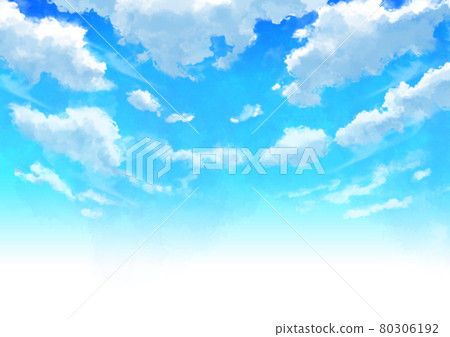 深藍的天空和雲彩 80306192