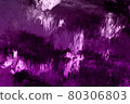 Winter violet scene texture background, paint smudges, strokes. 80306803