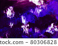 Deep Blue Winter scene texture background, paint smudges, strokes. 80306828