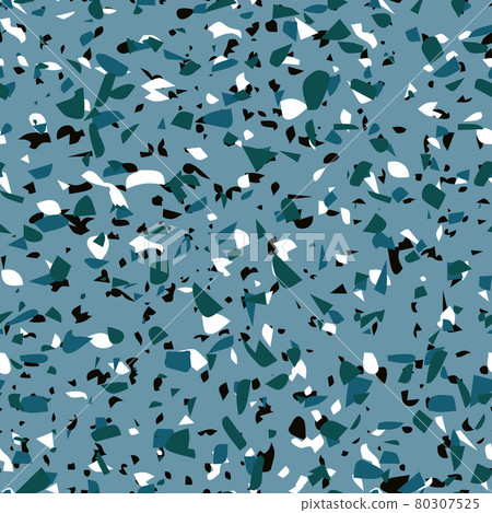 Geometric blue terrazzo seamless pattern.... - Stock Illustration ...