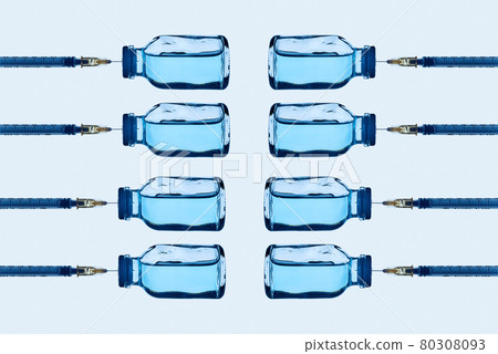vaccine vials with syringes 80308093