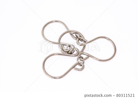 Metal puzzle shining on a white background Metal puzzle shining on a white background 80311521
