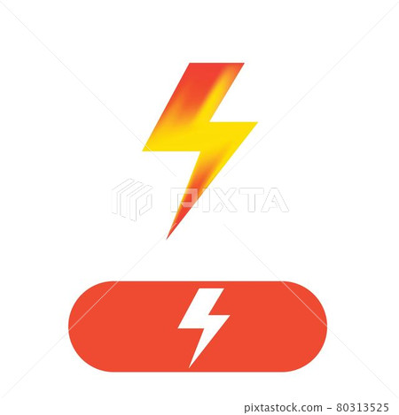 Thunderbolt lightning logo vector image 80313525