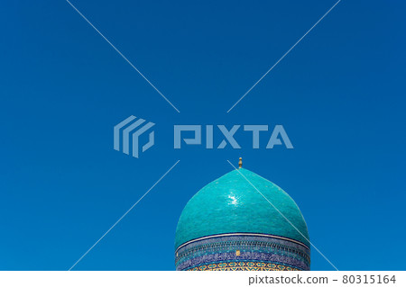 Beautiful dome of the Muslim mosque in Bukhara. Beautiful dome of the Muslim mosque in Bukhara. 80315164