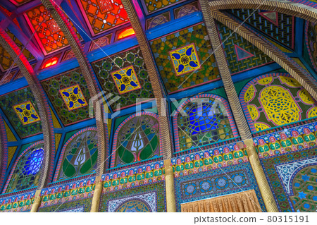 Fabulous wall painting in the summer residence of the Emir of Bukhara. Fabulous wall painting in the summer residence of the Emir of Bukhara. 80315191