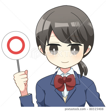 Female student bust-up illustration Correct answer Female student bust-up illustration Correct answer 80315408