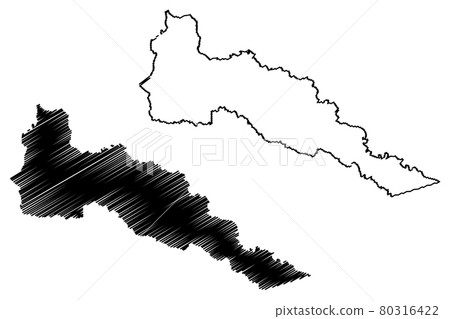 Putumayo Department map vector.... 80316422
