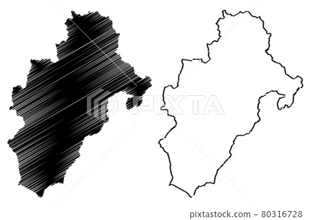 Department of Moquegua map vector.... Department of Moquegua map vector.... 80316728