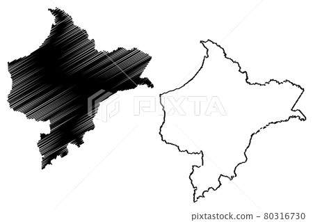 Department of Loreto map vector.... 80316730