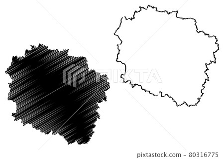 Kuyavian-Pomeranian Voivodeship map vector.... Kuyavian-Pomeranian Voivodeship map vector.... 80316775