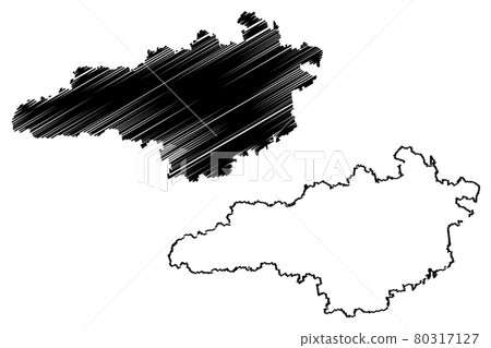 Kirovohrad Oblast map vector.... Kirovohrad Oblast map vector.... 80317127