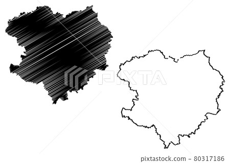 Kharkiv Oblast map vector.... Kharkiv Oblast map vector.... 80317186