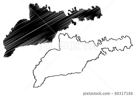 Chernivtsi Oblast map vector.... 80317188