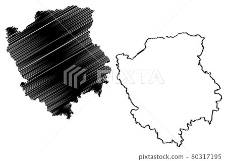 Volyn Oblast map vector.... Volyn Oblast map vector.... 80317195
