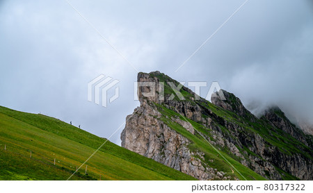 Hiking Seceda in the italian dolomites 80317322