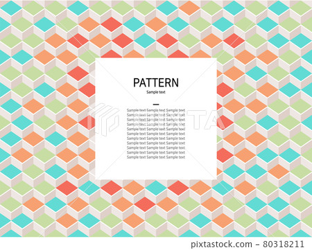 多彩六面體背景 80318211