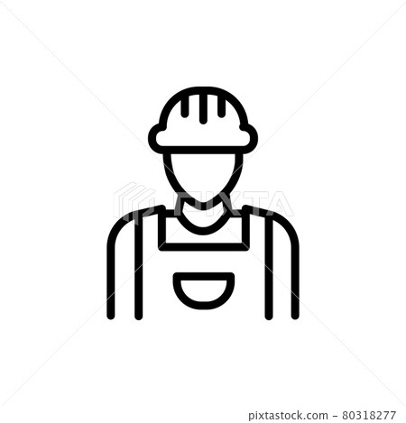 Master line icon. Handyman service.Isolated vector element. 80318277