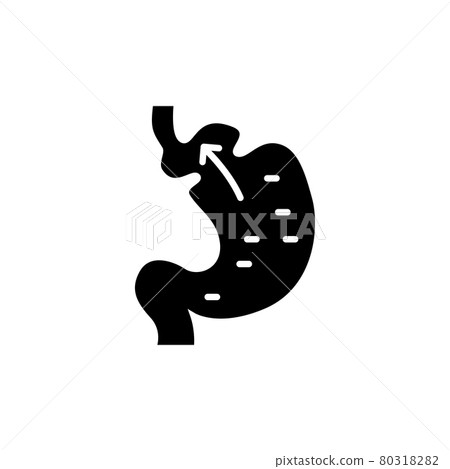 Hiatal hernia line icon. Isolated vector element. Hiatal hernia line icon. Isolated vector element. 80318282
