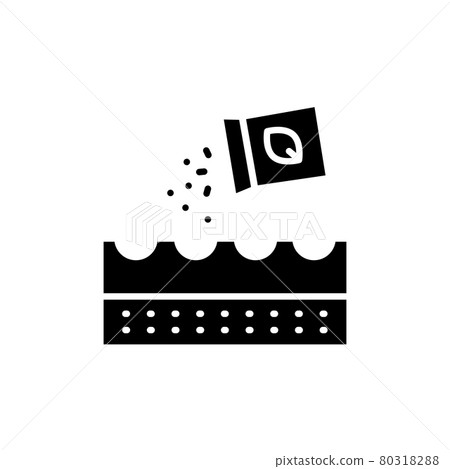 Sowing line icon. Isolated vector element. 80318288