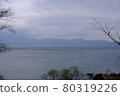View Lake Biwa in cloudy weather 80319226