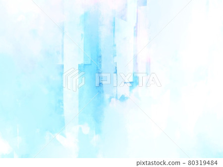 Fantastic light blue vertical line watercolor texture background 80319484