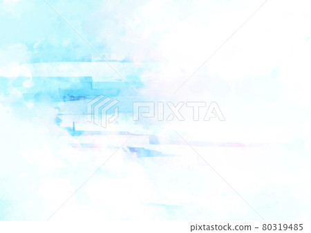 Fantastic light blue vertical line watercolor texture background 80319485