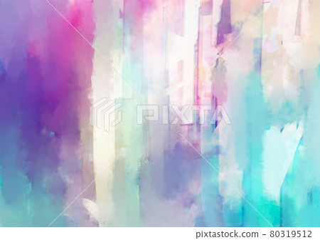 夢幻般的彩色垂直線水彩紋理背景 夢幻般的彩色垂直線水彩紋理背景 80319512