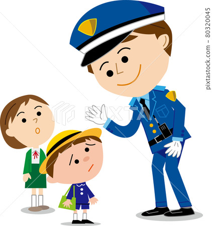 Security guard and lost child 80320045