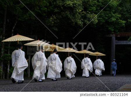 雨天伊勢神宮及周邊景色 80321104