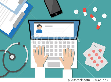 Hand motion illustration - medical Hand motion illustration - medical 80321447