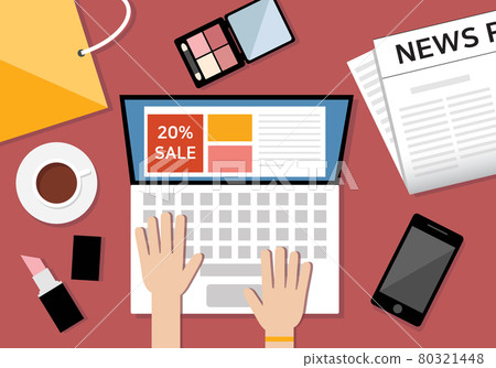 Hand motion illustration - shopping Hand motion illustration - shopping 80321448
