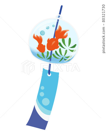 Goldfish wind chimes, a symbol of summer, icon / illustration material Goldfish wind chimes, a symbol of summer, icon / illustration material 80321730