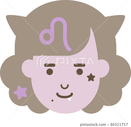Nuance-colored constellation icon Leo alone 80321757
