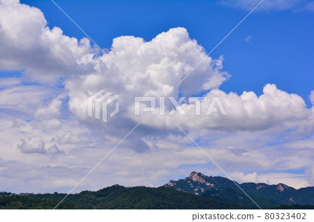 Clouds on a blue day Clouds on a blue day 80323402