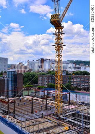 Urban redevelopment construction site 80323403