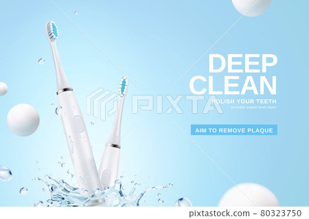 Electric toothbrush ad template Electric toothbrush ad template 80323750