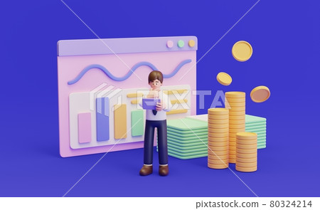 3d model of investment concept 80324214