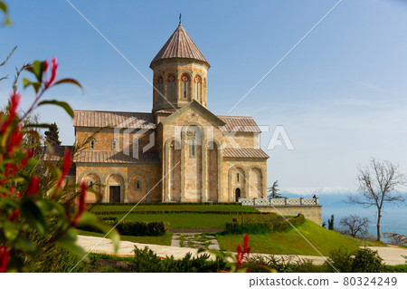 Spring landscape with Church of Saint Nino in Bodbe monastery Spring landscape with Church of Saint Nino in Bodbe monastery 80324249