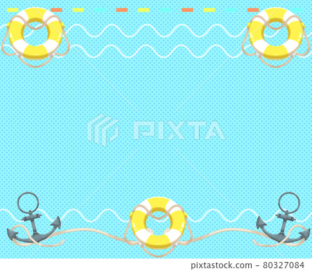 Sea breeze frame of float, anchor and rope Yellow ver Sea breeze frame of float, anchor and rope Yellow ver 80327084