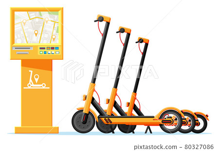 Renting Electric Scooter Concept. 80327086