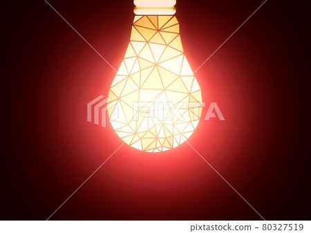 Illustration of a glowing light bulb 80327519