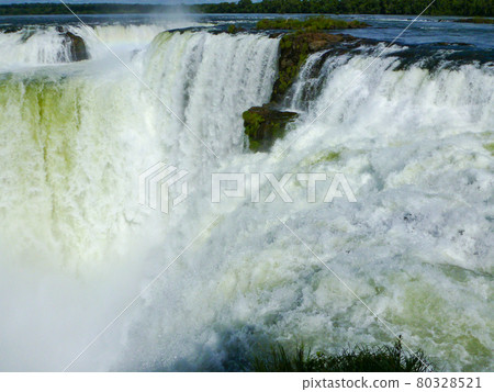 Highlights of the Devil's Throat at Iguazu Falls in the Argentina-Brazil border area Highlights of the Devil's Throat at Iguazu Falls in the Argentina-Brazil border area 80328521