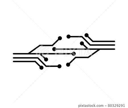 Circuit symbol illustration design Circuit symbol illustration design 80329291