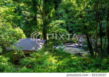 清晨的菊池峽美景 清晨的菊池峽美景 80329507
